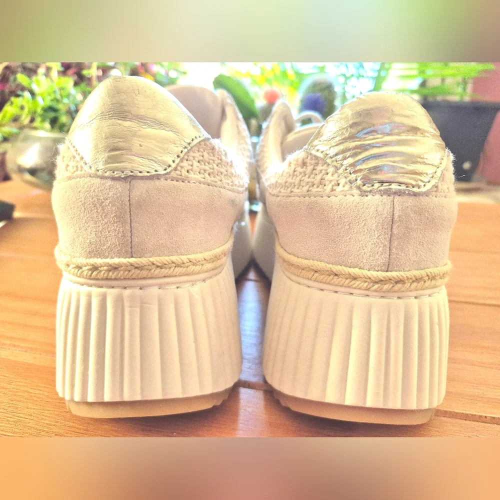 Dolce Vita Dandi Woven‎ Lace-Up Platform Sneakers - Size 9.5